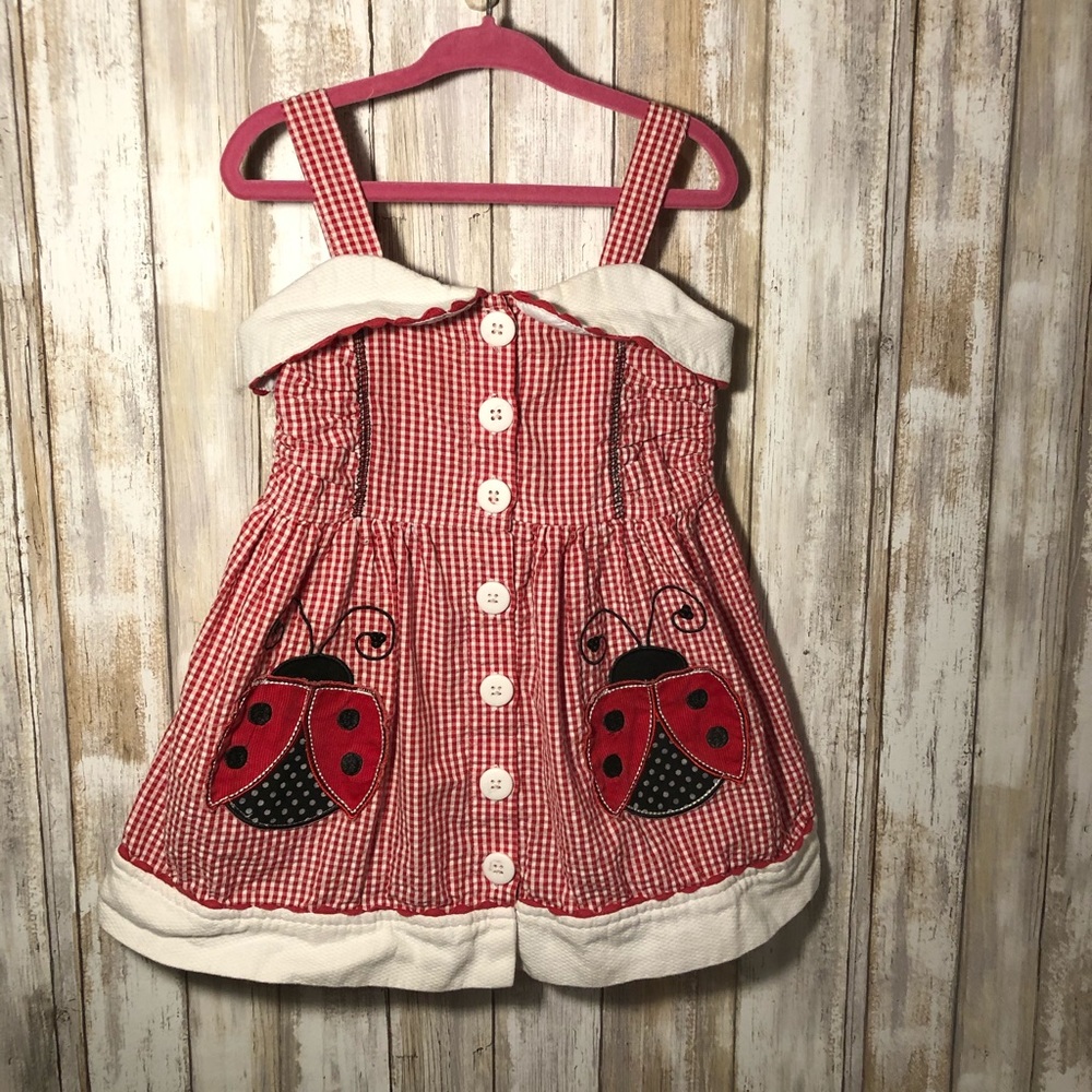 Vintage rick rack lady bug dress
